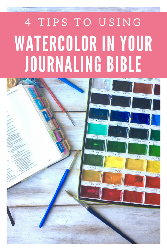 Learn four tips to using watercolor in your bible journaling! 