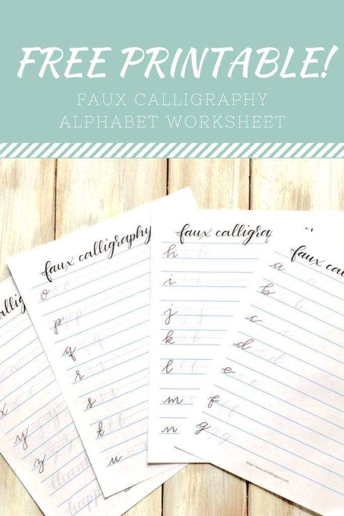 Faux calligraphy is a great place to start to learn hand-lettering. You can learn how to do it in just 3 simple steps! FREE PRINTABLE INCLUDED