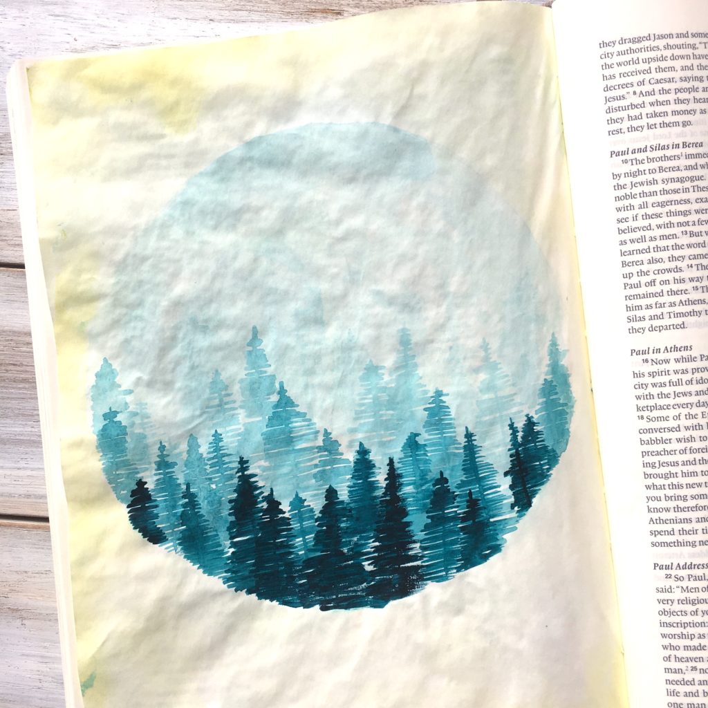 Learn four tips to using watercolor in your bible journaling! 