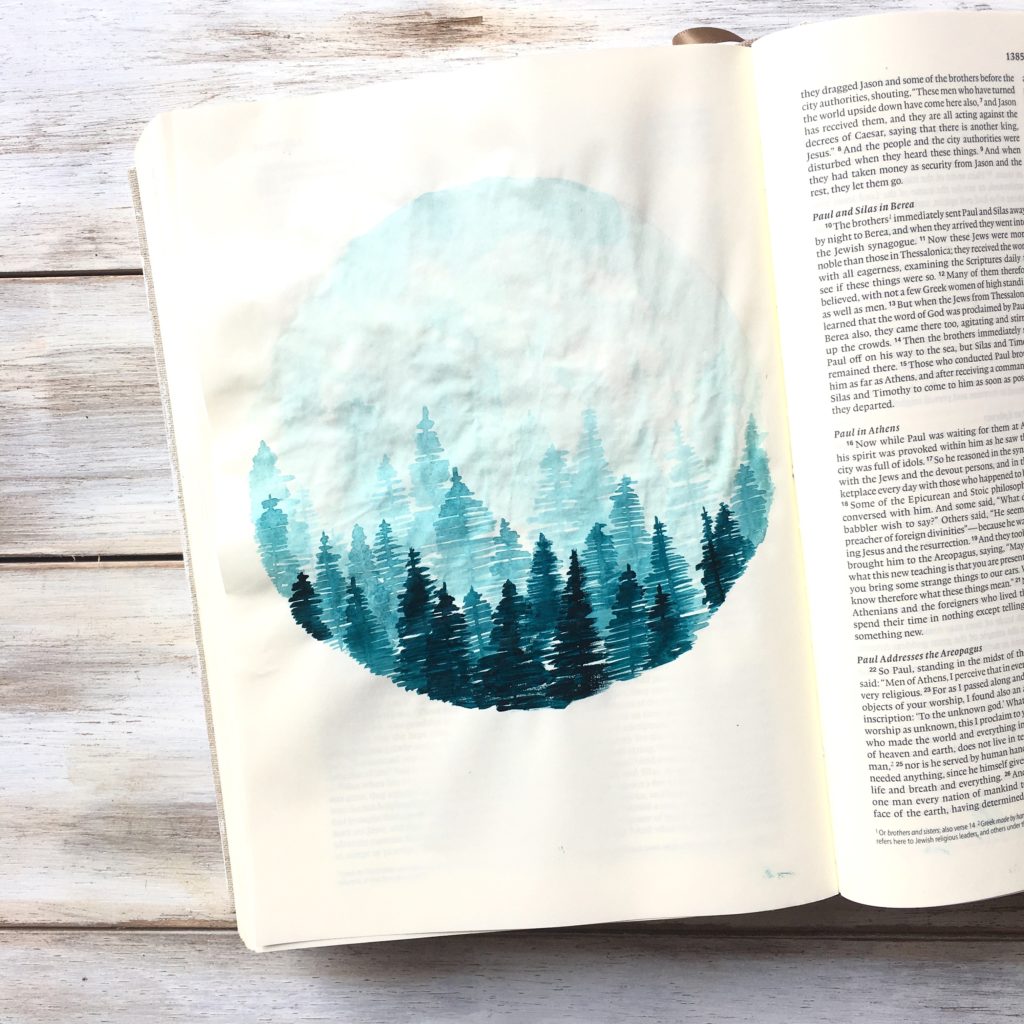 Learn four tips to using watercolor in your bible journaling! 