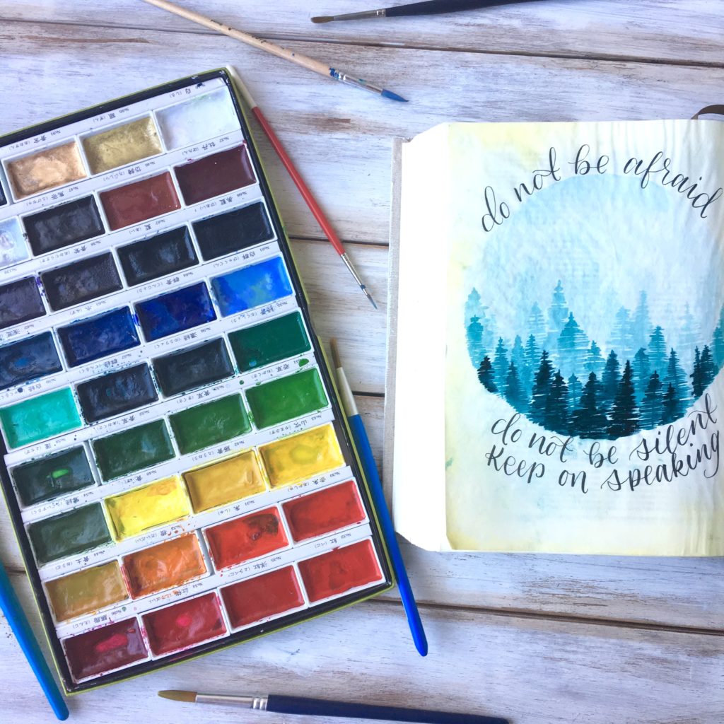 Learn four tips to using watercolor in your bible journaling! 