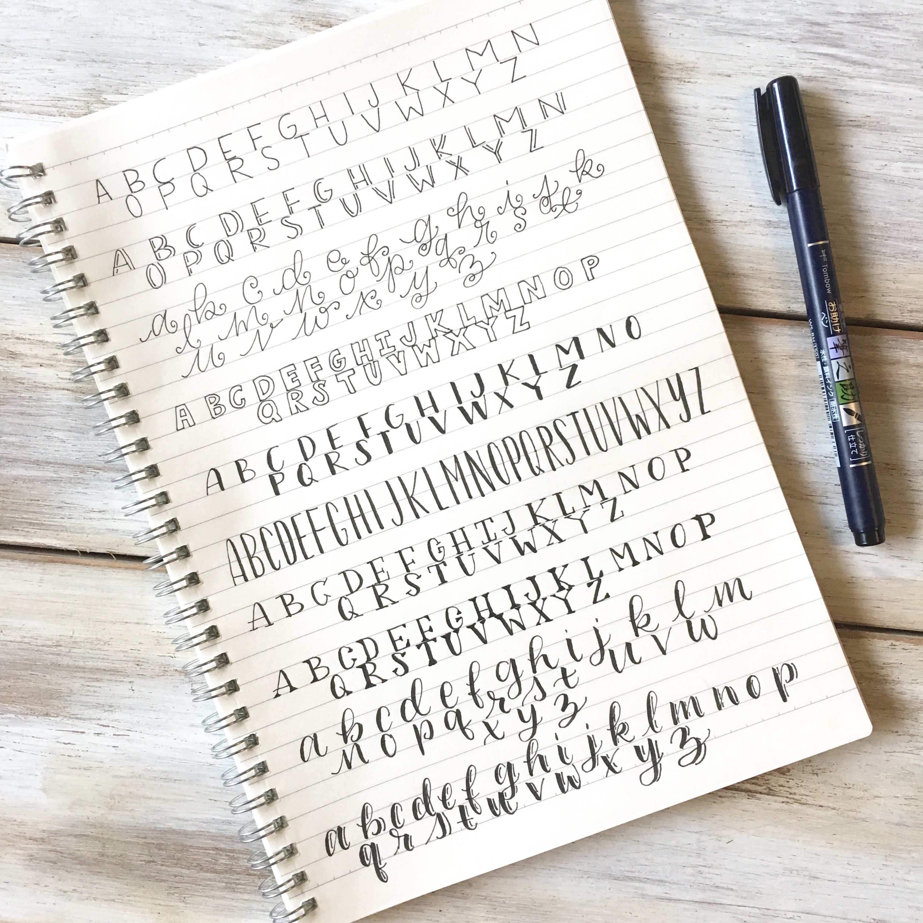 Calligraphy Practice Book - Hand Lettering – Paper and Grace