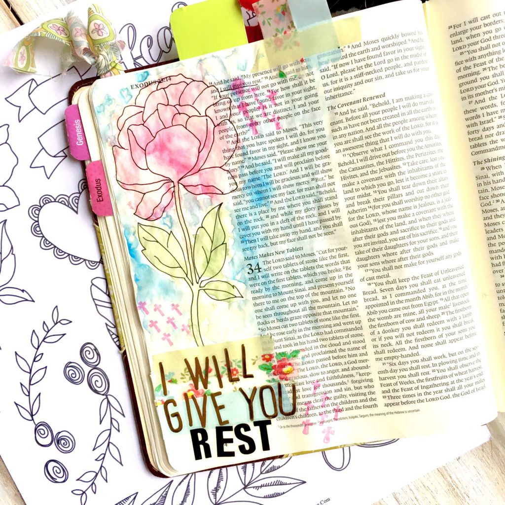 Get your free Bible Journaling Elements Printable! Anyone can do Bible journaling! Even if you are not an "artistic" person! Here are four ways that even the un-artistic can create a beautiful journaling bible page!