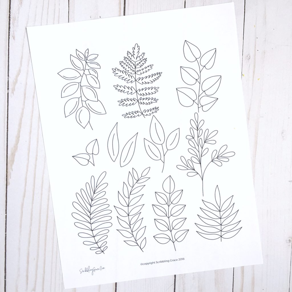 bible journaling leaf printables