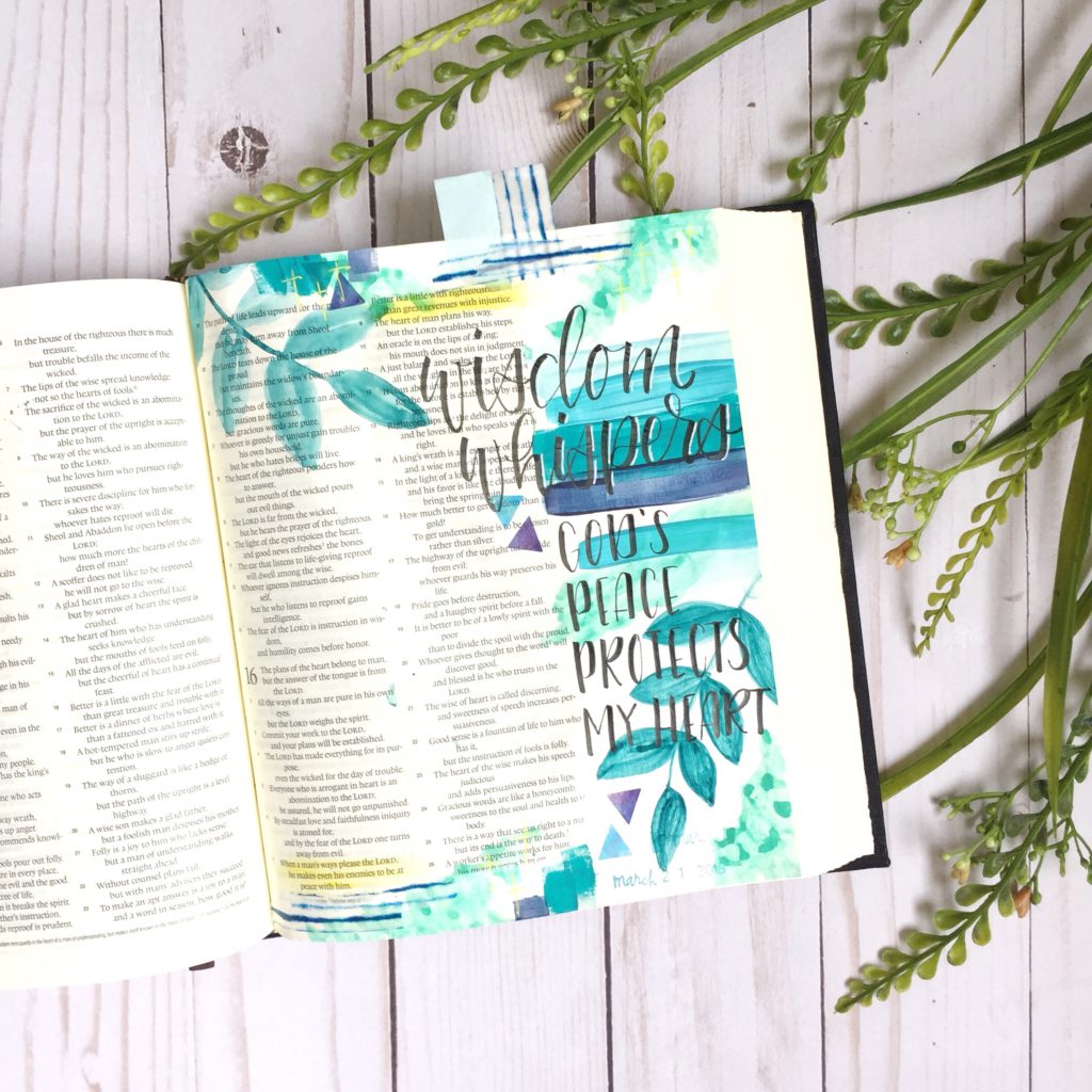 bible journaling with mixed media