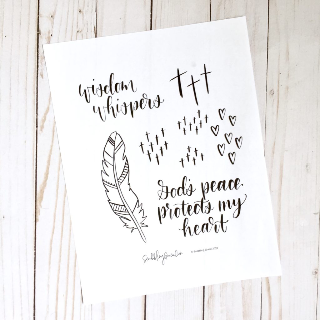 scribbling grace free printable