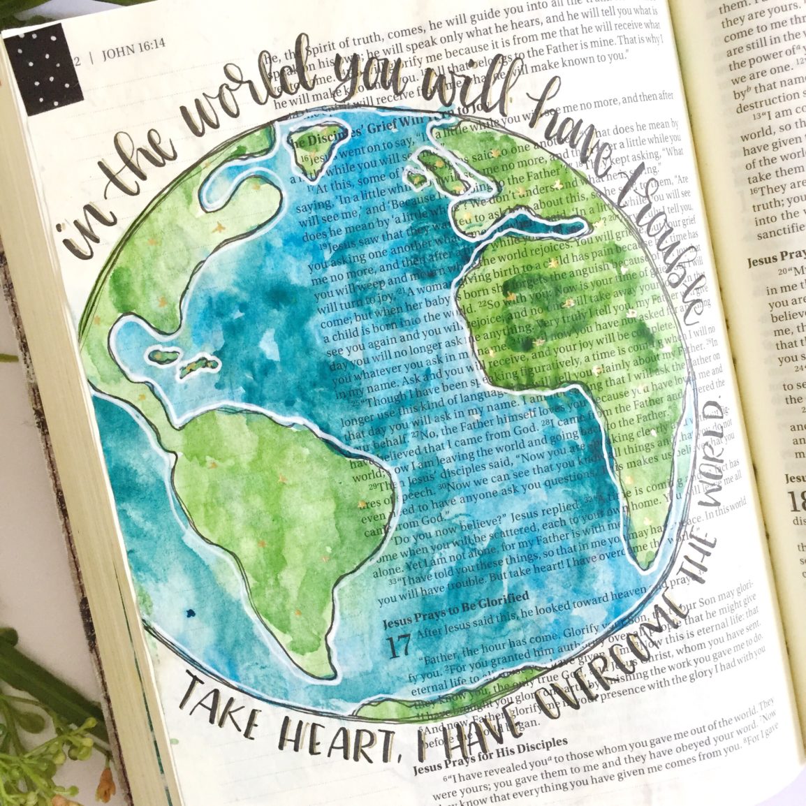 Easy Watercolor World Tutorial- Plus A Free Printable - Scribbling Grace