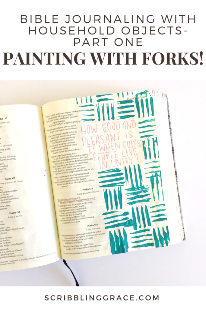 Bible Journaling with Household Objects-Part One- Forks!