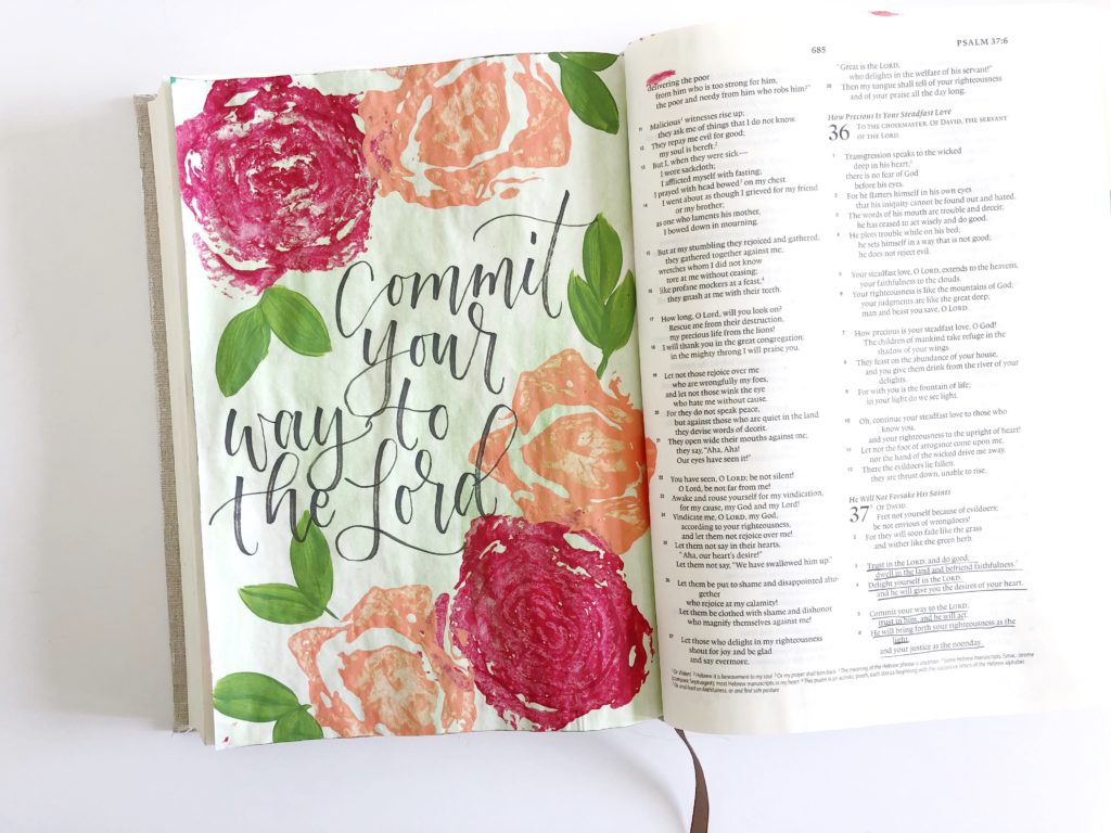 Bible journaling with vegetables!