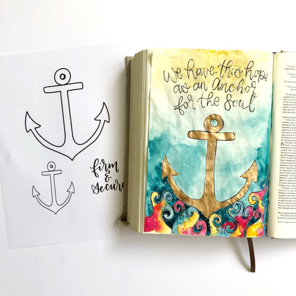 Free anchor traceable printable. scribbling grace
