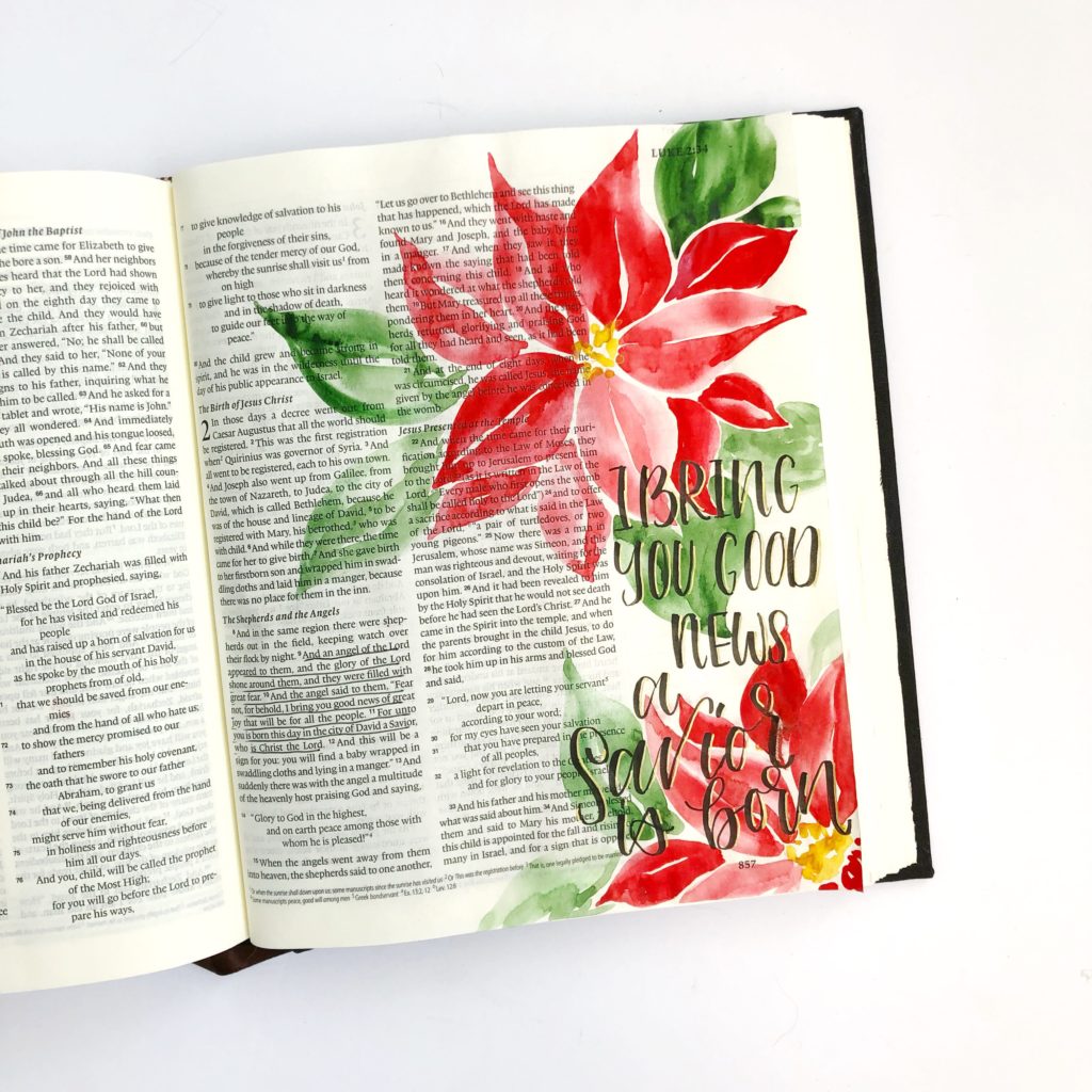 easy watercolor poinsettia tutorial