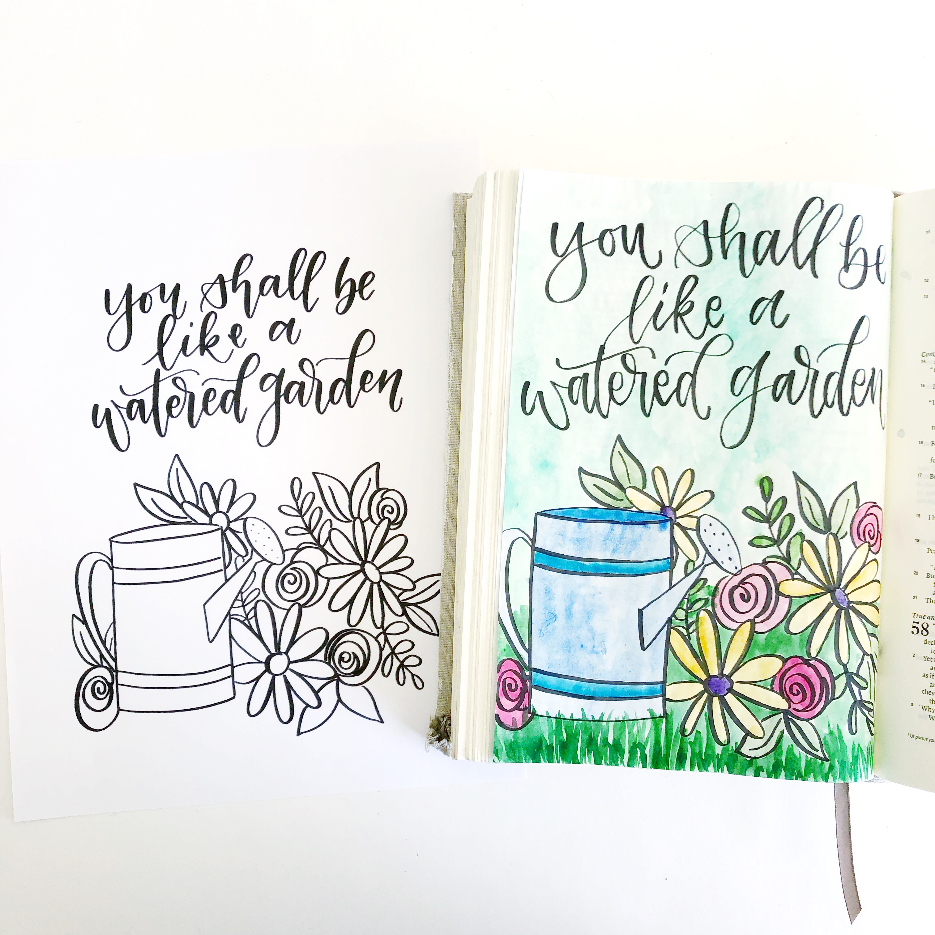 Springtime Bible Journaling- Plus A Free Printable - Scribbling Grace