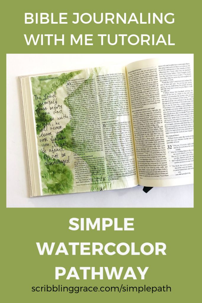 Bible Journaling With Scribbling Grace- Simple Watercolor Pathway Tutorial