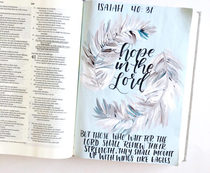 Scribbling Grace Bible Journaling Tutorial- How To Paint Acrylic Feathers
