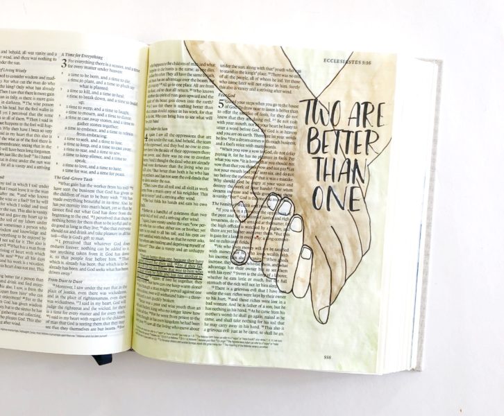 Scribbling Grace Holding Hands Bible Journaling Tutorial