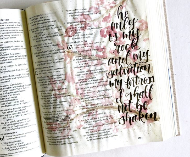 Scribbling Grace Bible Journaling Tutorial- Cherry Blossoms