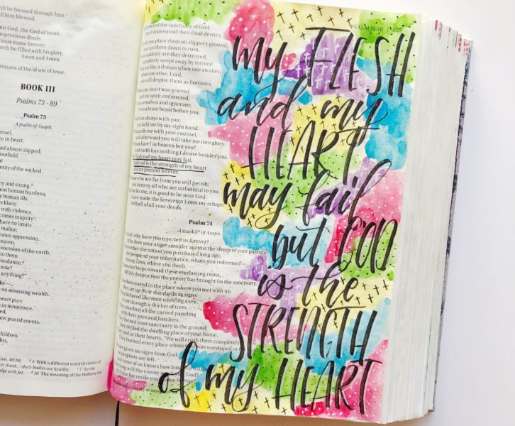 Bible Journaling With Scribbling Grace. Simple, Easy, Watercolor Background