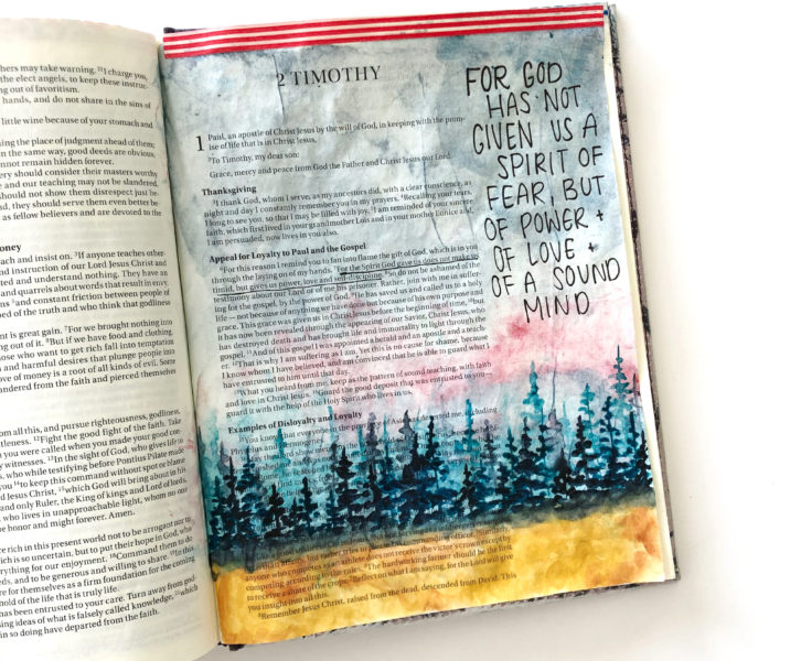 Scribbling grace Watercolor Forest Tutorial With Free Printable