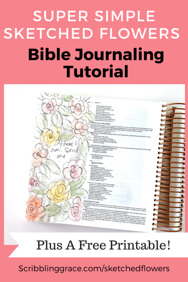 Super Simple Sketched Flowers- Bible Journaling With Me- Plus A Free ...