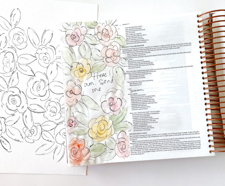 Simple Sketched Flowers Tutorial. Bible Journaling With Scribbling Grace