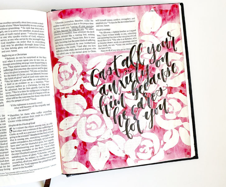 Scribbling Grace Bible Journaling Tutorial- Masking Fluid Flowers
