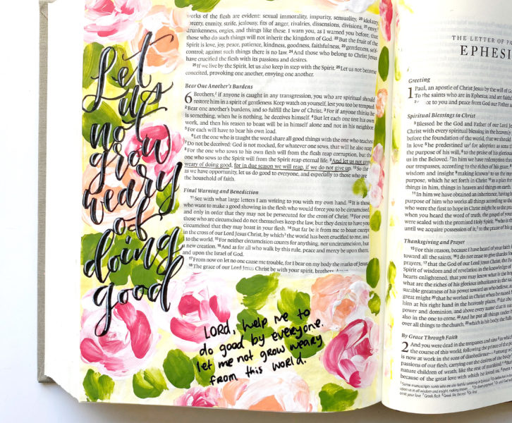 Finger-Painting Flowers Bible Journaling Tutorial By Scribbling Grace
