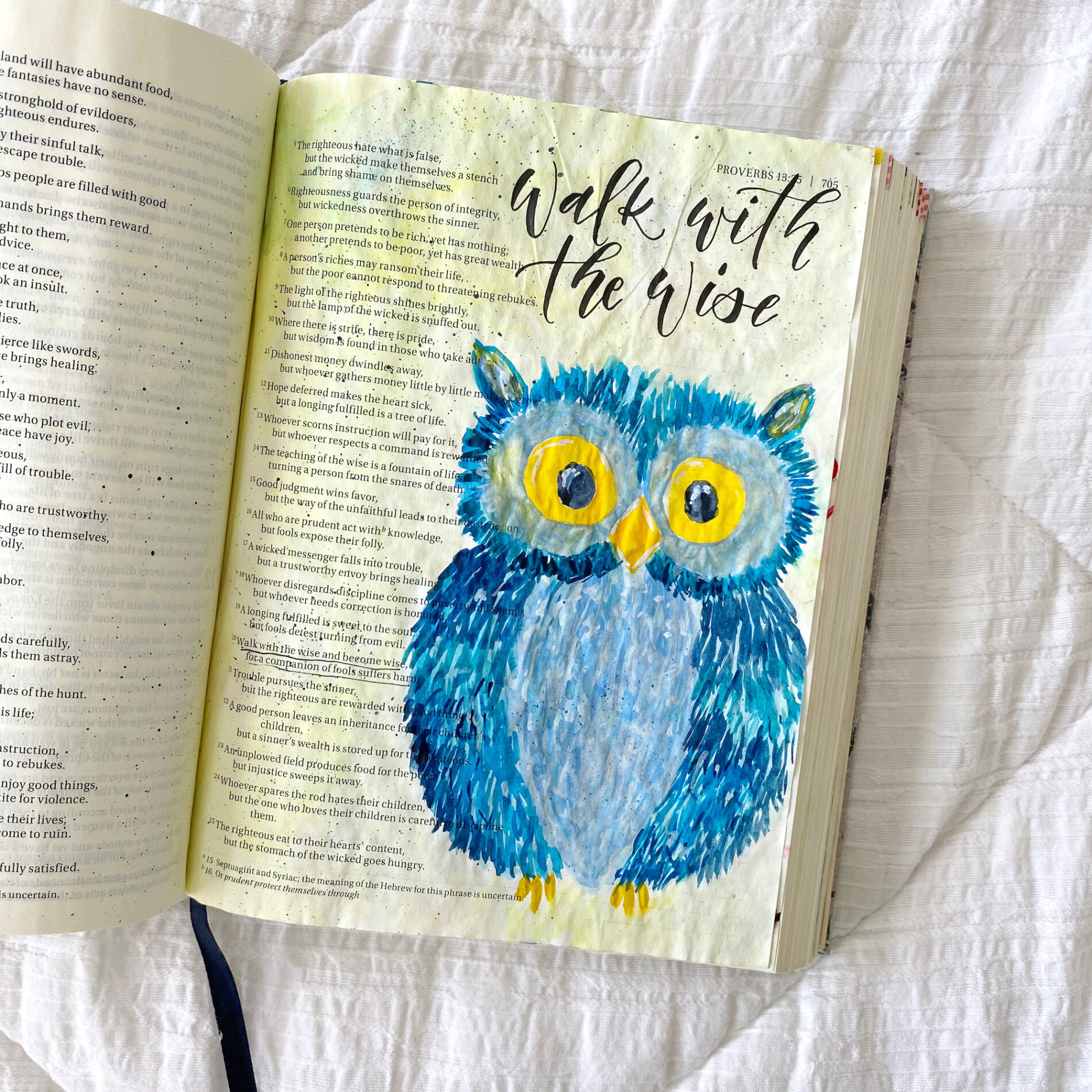 Watercolor Owl- Bible Journaling With Me- Plus A Free Printable ...
