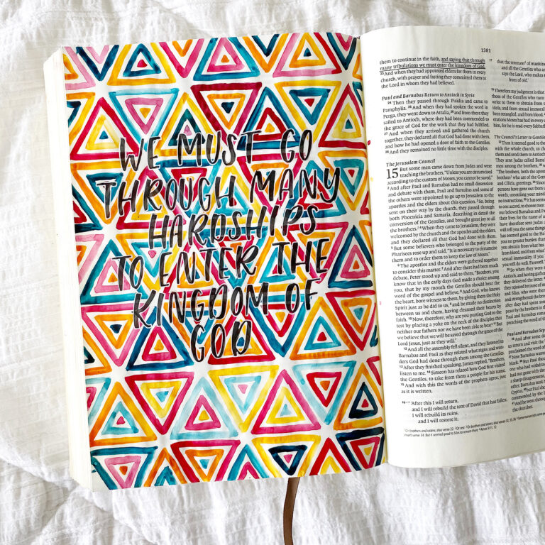 Watercolor Triangle Color Pattern Bible Journaling- Free Printable ...