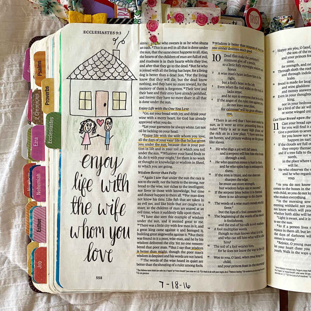 The Bible journaling encouragement to need to hear. My Bible journaling then vs. now. Scribbling Grace