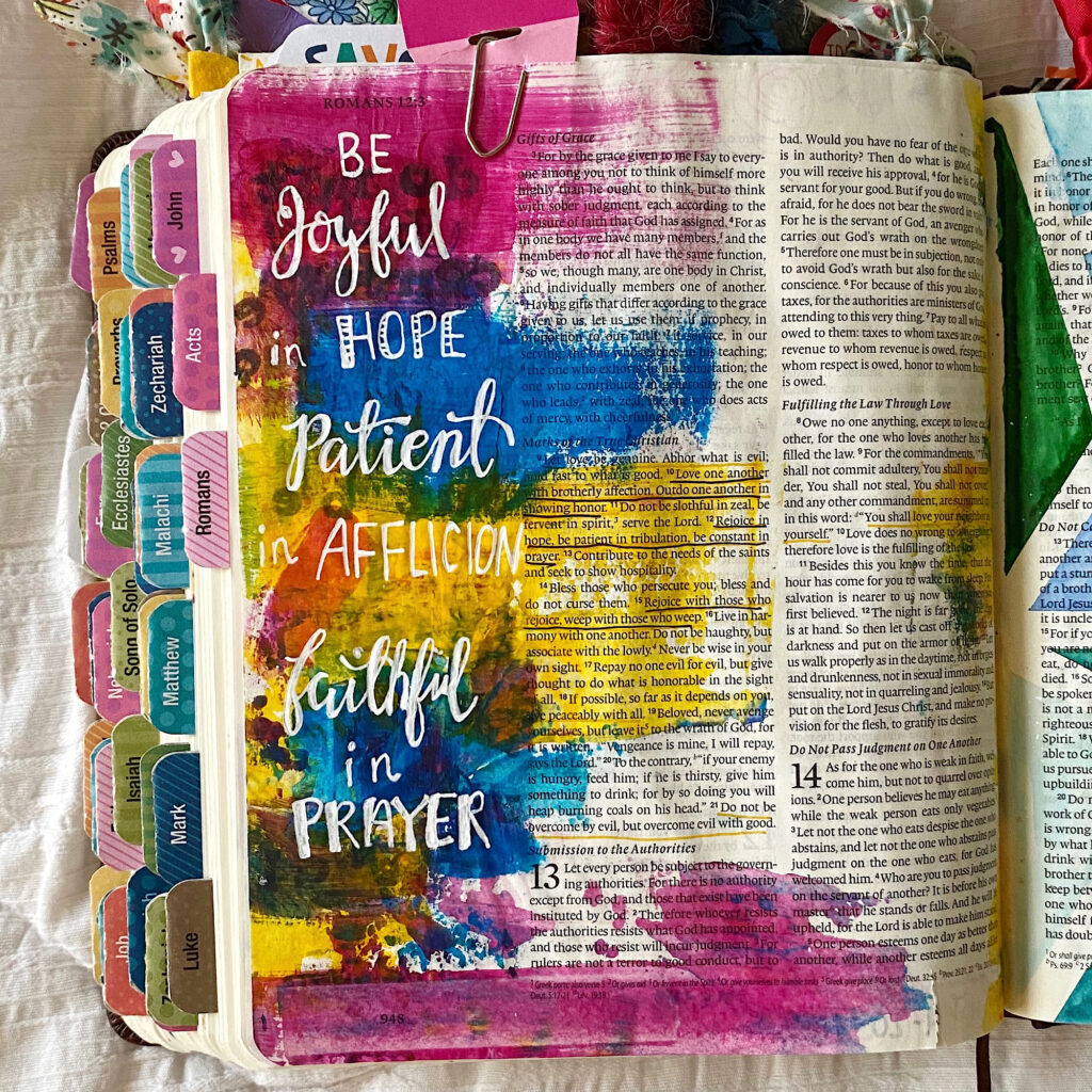 The Bible journaling encouragement to need to hear. My Bible journaling then vs. now. Scribbling Grace