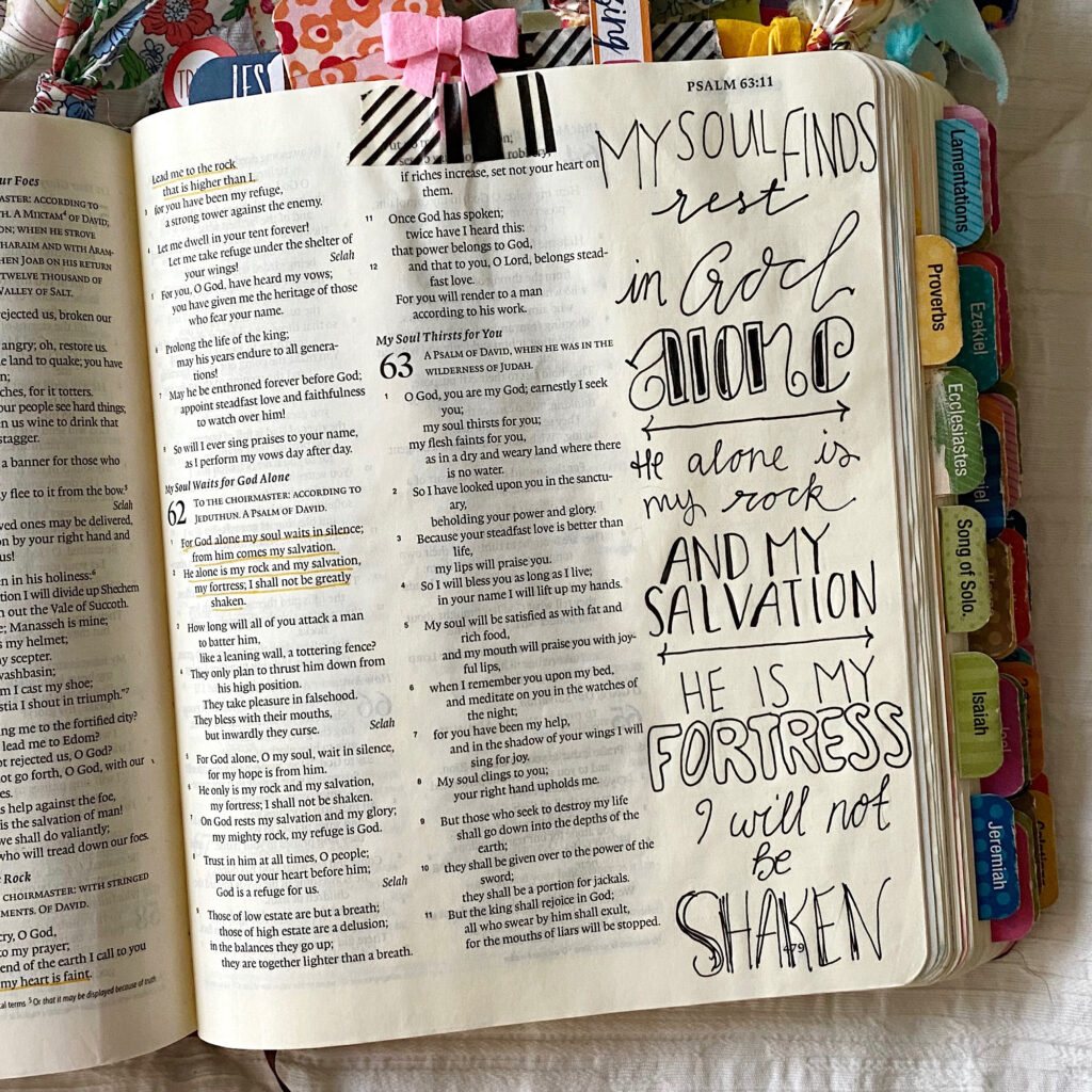 The Bible journaling encouragement to need to hear. My Bible journaling then vs. now. Scribbling Grace