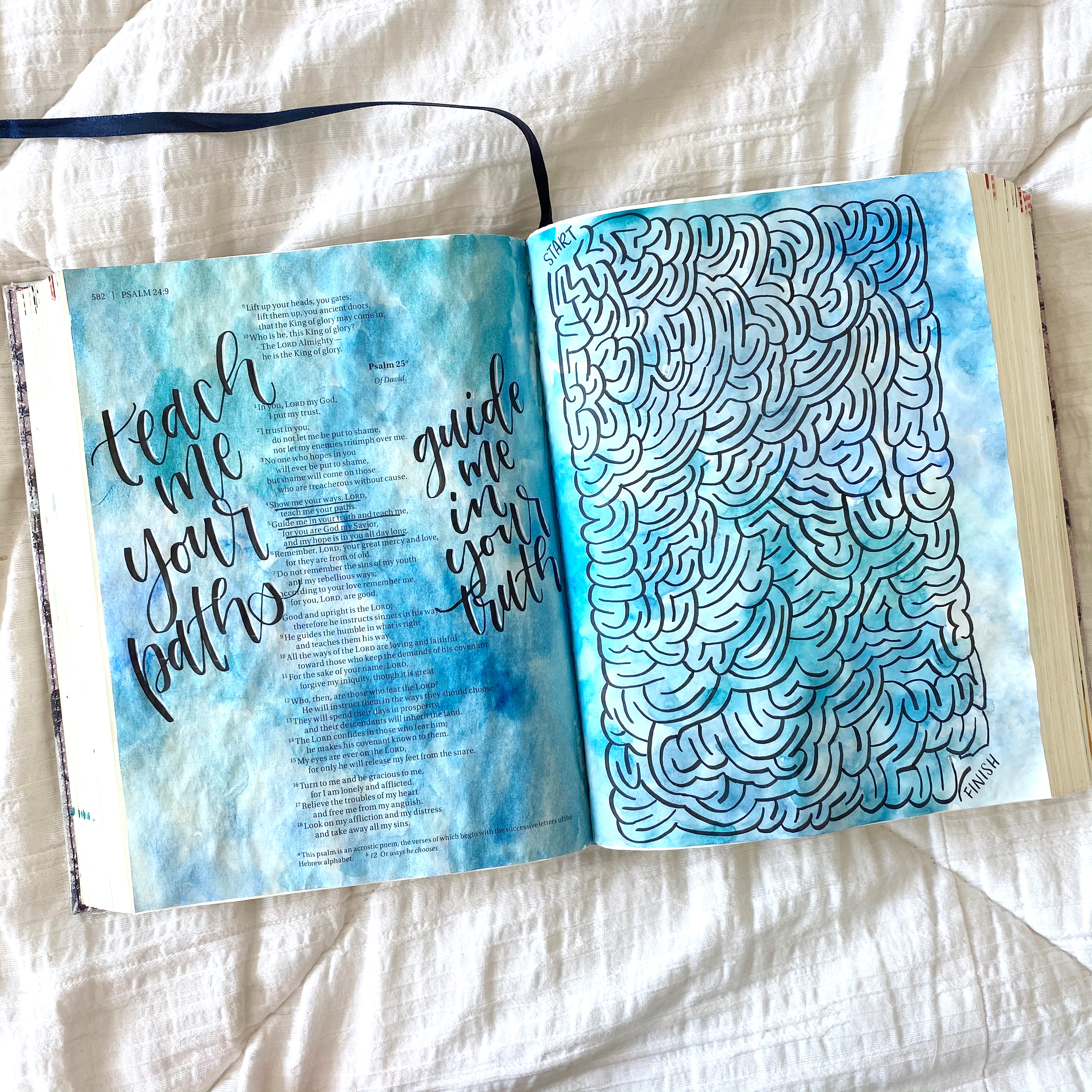 Scribbling Grace Bible Journaling With FREE Maze Printable