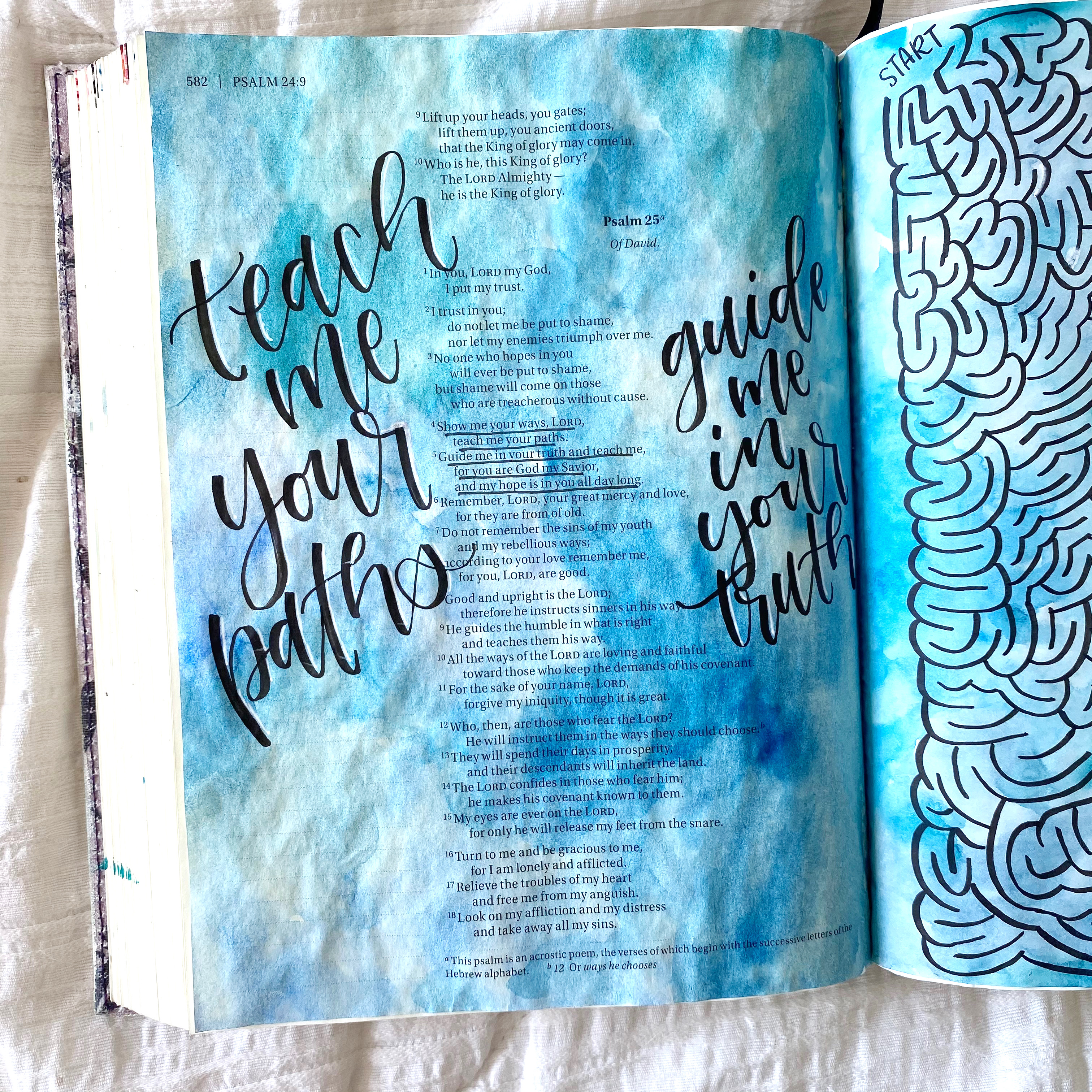 Scribbling Grace Bible Journaling With FREE Maze Printable