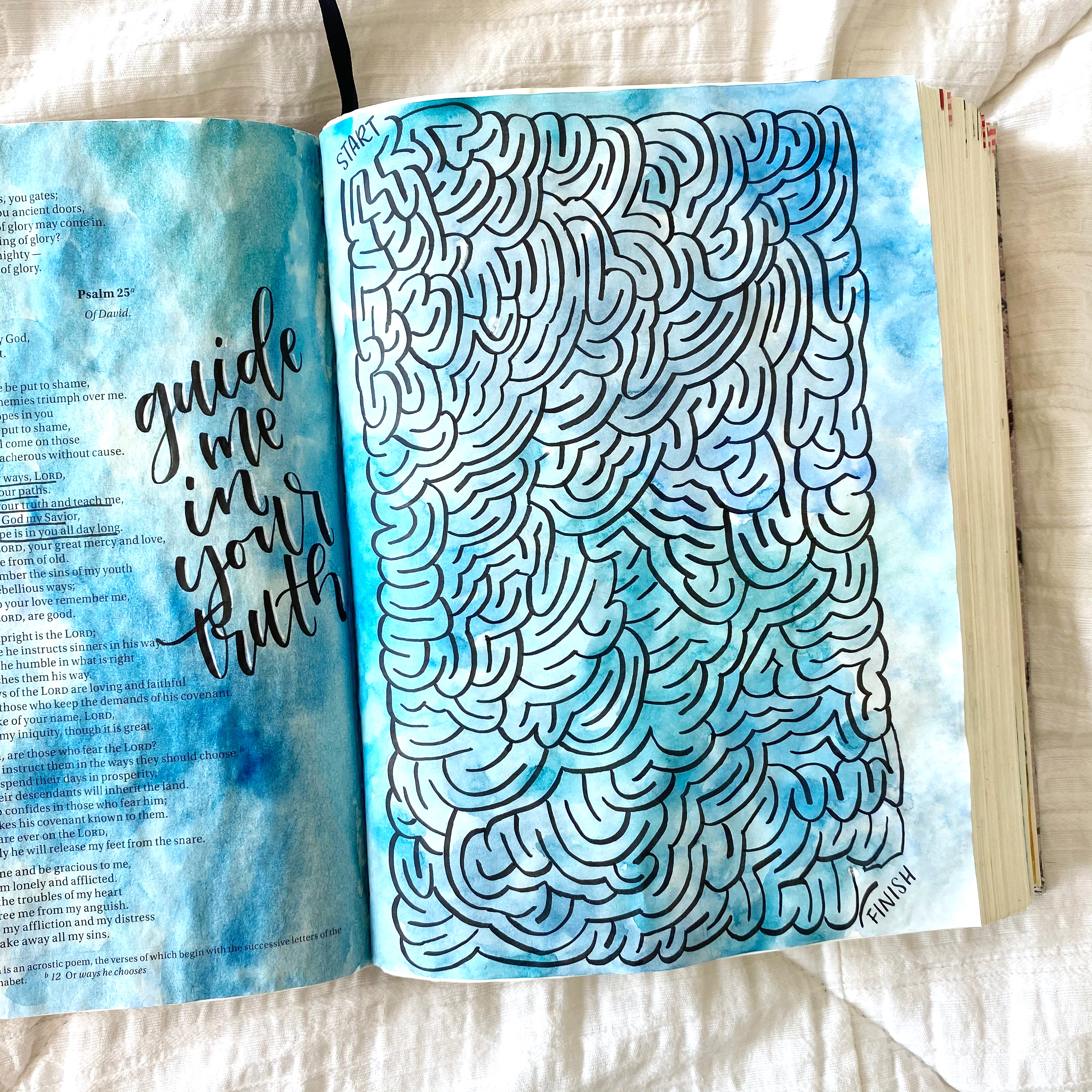 Scribbling Grace Bible Journaling With FREE Maze Printable