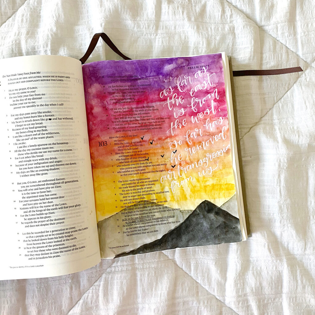 Bible Journaling Process with Watercolor Brush Pens